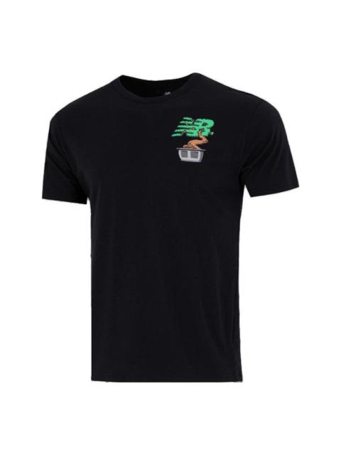 New Balance Essentials Roots T-Shirt 'Black Green' AMT21567-BK