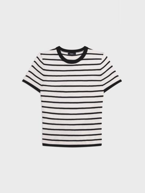 Theory Slim Tee in Wool-Viscose