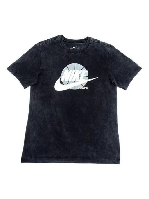 Nike Nike Basketball Printing Pattern Short Sleeve Black CD1297-010