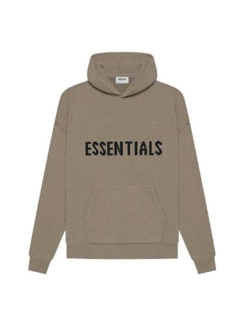 Fear of God Essentials SS21 Knit Logo Hoodie 'Taupe' FOG-SS21-646