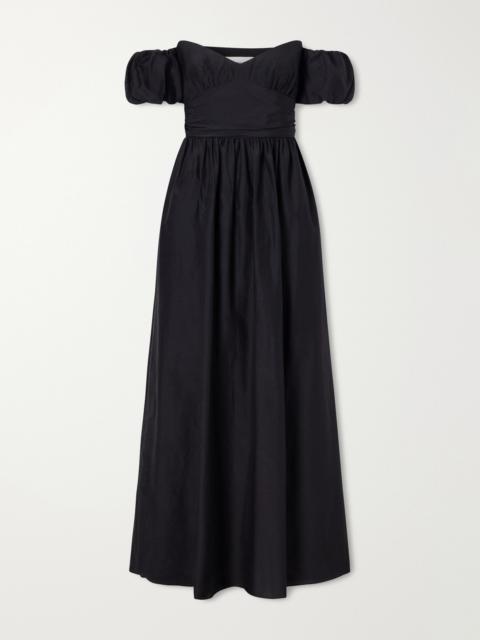 MATTEAU Organic Cotton-blend Off Shoulder Midi Dress