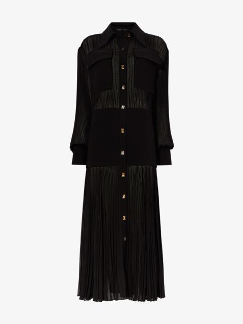 Proenza Schouler Sheer Pleated Flou Dress