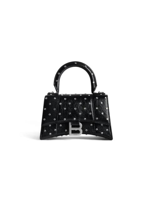Women's Hourglass Xs Handbag With Rhinestones in Black