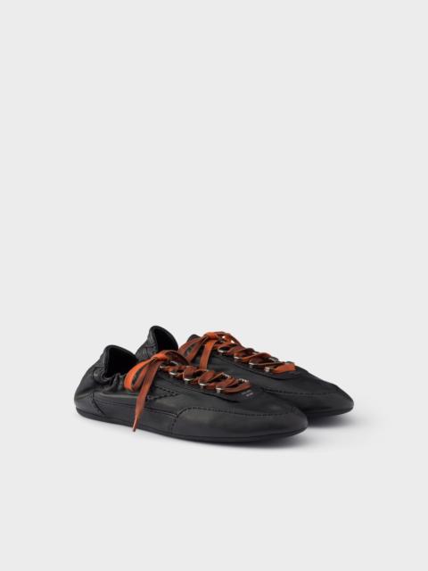 Prada Collapse antiqued nappa leather sneakers with hooks