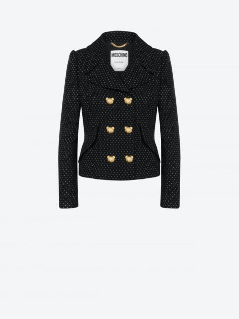 Moschino TEDDY BUTTONS POLKA DOTS JACQUARD JACKET