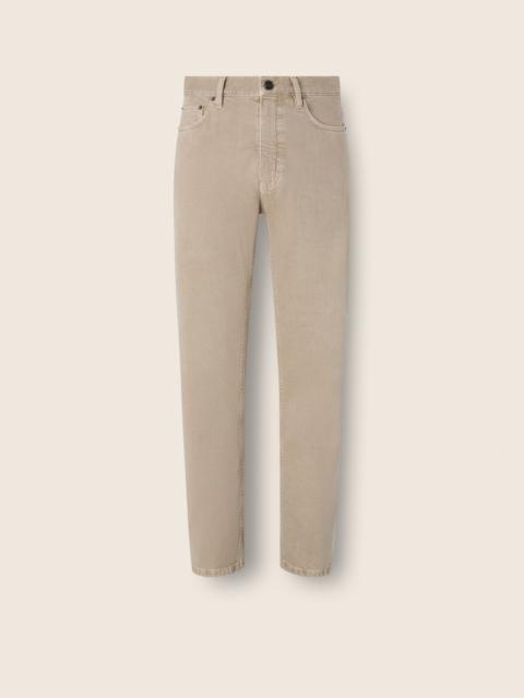 ZEGNA LIGHT TAUPE COTTON ROCCIA PANTS