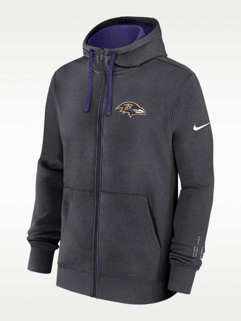 Nike Baltimore Ravens Playbook Page Club Men's Nike NFL Full-Zip Hoodie