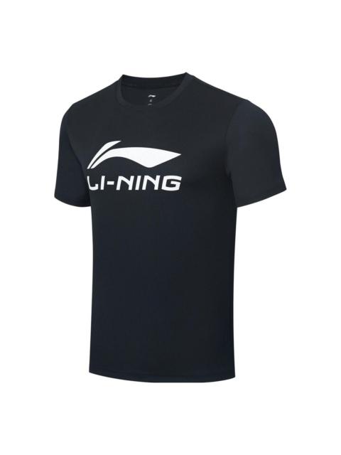 Li-Ning Badminton Big Graphic T-shirt 'Black White' AHSR789-12