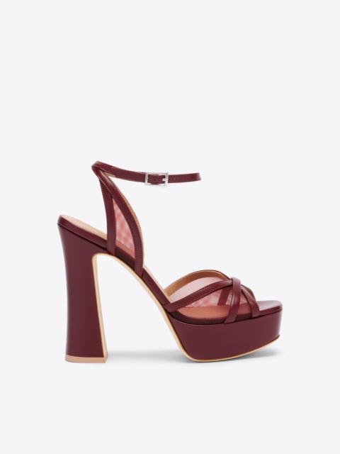 MALONE SOULIERS Sylvie 125 Red Mesh Platform Sandals