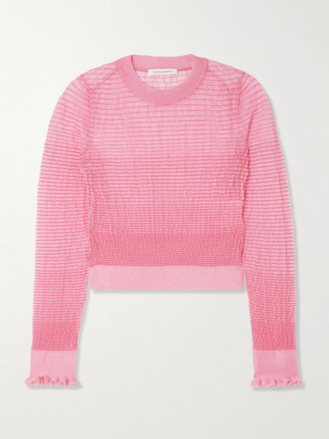 CECILIE BAHNSEN Ruffled knit sweater Pink