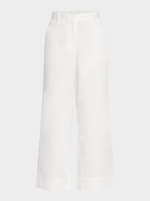 EILEEN FISHER Cropped Organic Cotton Twill Trousers