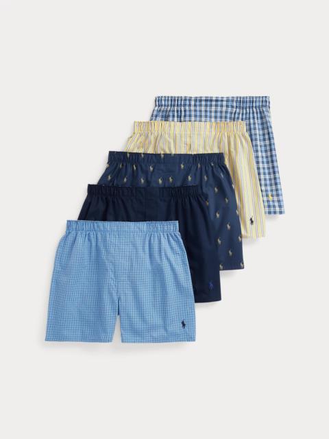 Polo Ralph Lauren Classic Woven Cotton Boxer 5-Pack