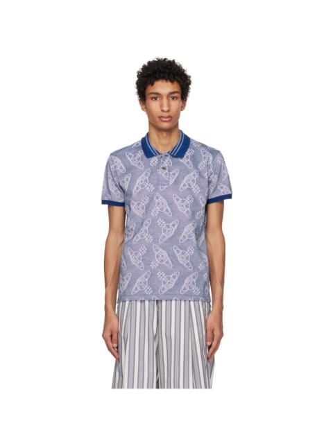 Vivienne Westwood Blue Stripe Collar Polo