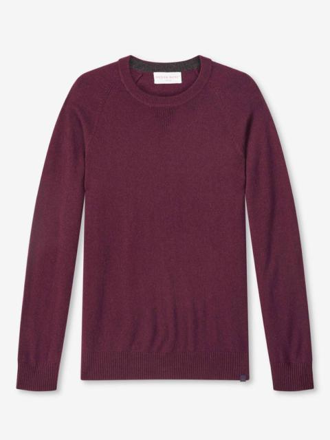 Derek Rose Men's Sweater Finley Cashmere Bordeaux