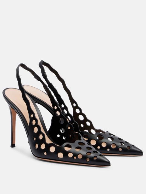 Gianvito Rossi 95 leather slingback pumps