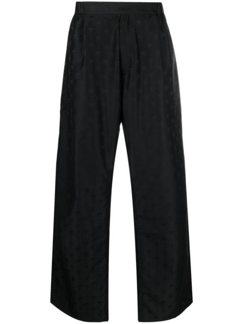 GmbH hammer-jacquard straight-leg trousers