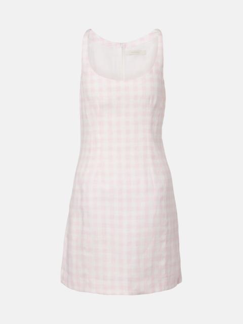 FAITHFULL Sanne gingham linen mini dress