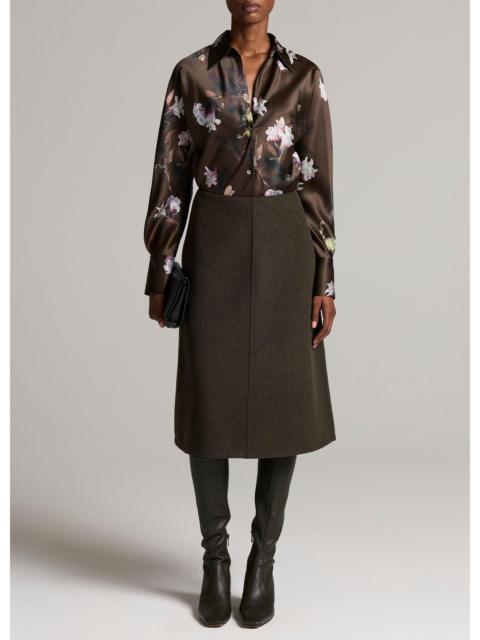 Vince Splittable Wool-Blend Skirt