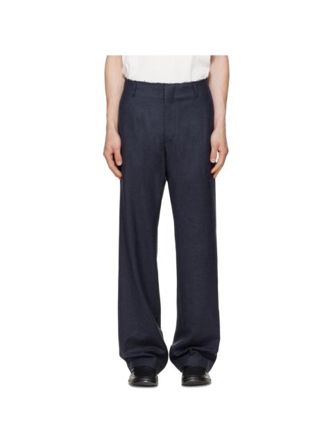 MM6 Maison Margiela Navy Tailoring Wool Trousers