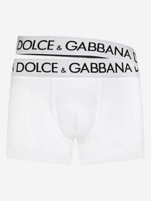 Dolce & Gabbana Two-way-stretch jersey boxers with double waistband