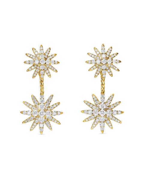 DAVID YURMAN Women's Starburst Double Drop Earrings in 18K Yellow Gold with Diamonds, 32.5MM - Diamond