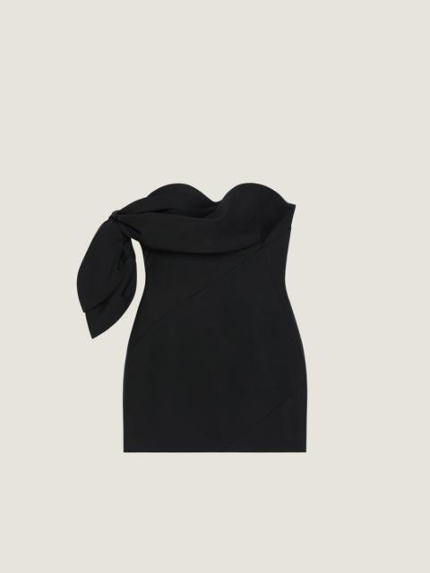 Givenchy MINI BUSTIER DRESS IN WOOL AND MOHAIR WITH BOW