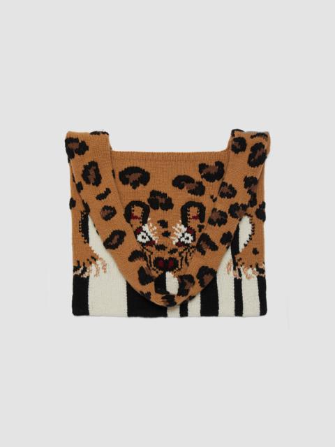 JOSEPH Leopard Knit Bag