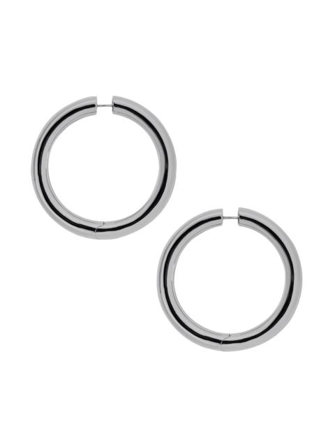 JENNIFER FISHER Baby Samira Hinged Hoop Earrings - Silver - 1.5in