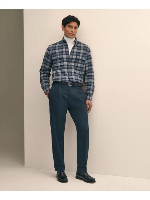 Brooks Brothers Cotton Pleated Side-Tab Chino