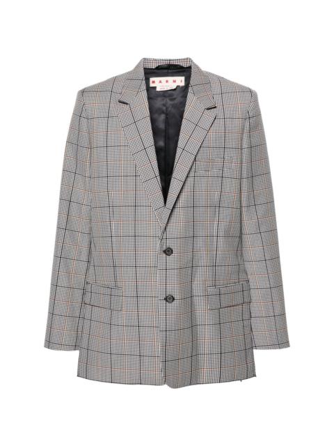 Marni plaid-check single-breasted blazer