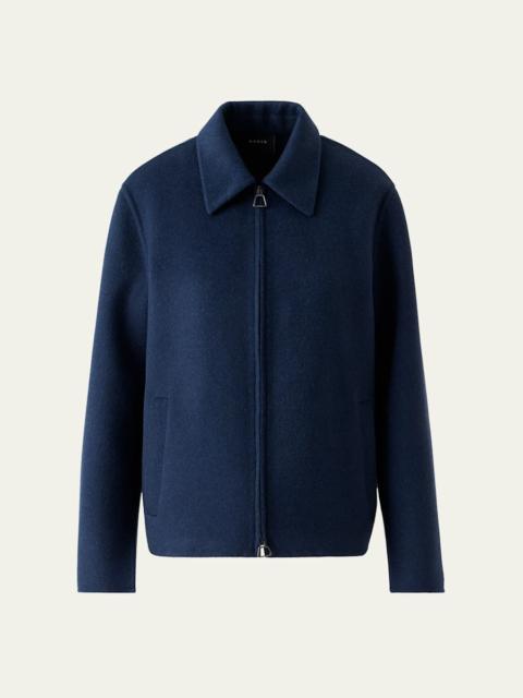 AKRIS Dylan Cashmere Double-Face Zip Jacket