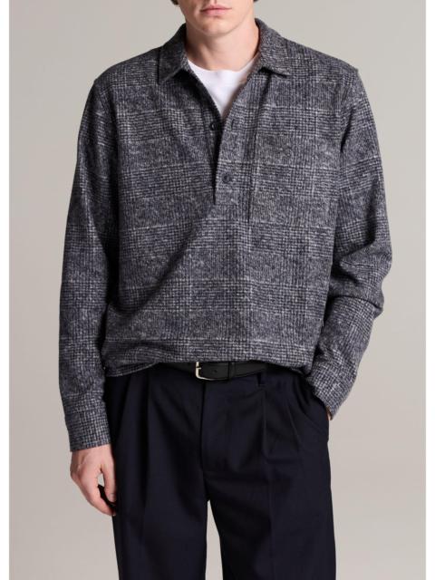 Vince Donegal Wool & Cotton-Blend Popover Polo