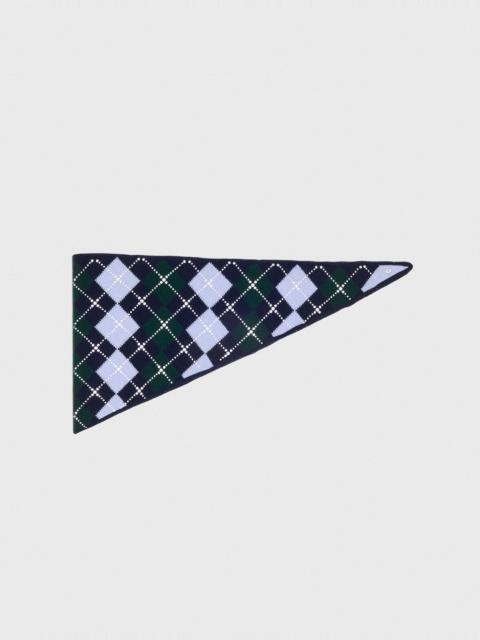 maje Wool argyle triangle scarf