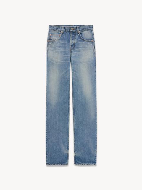 SAINT LAURENT baggy jeans in benjamin blue denim