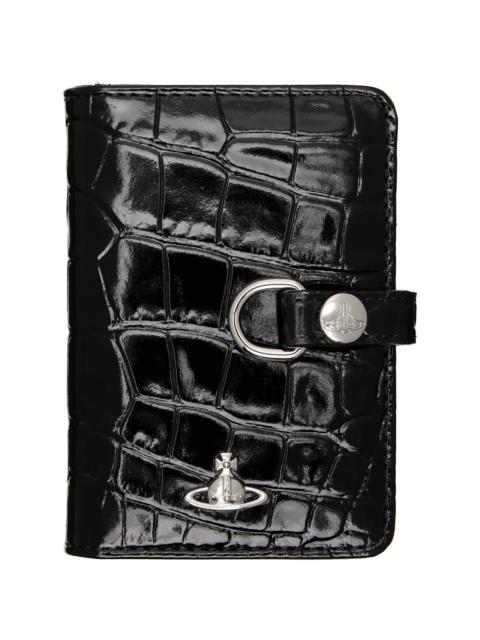 Vivienne Westwood Black Vertical Flap Card Holder