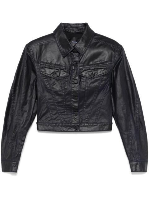 MUGLER wax-effect denim jacket