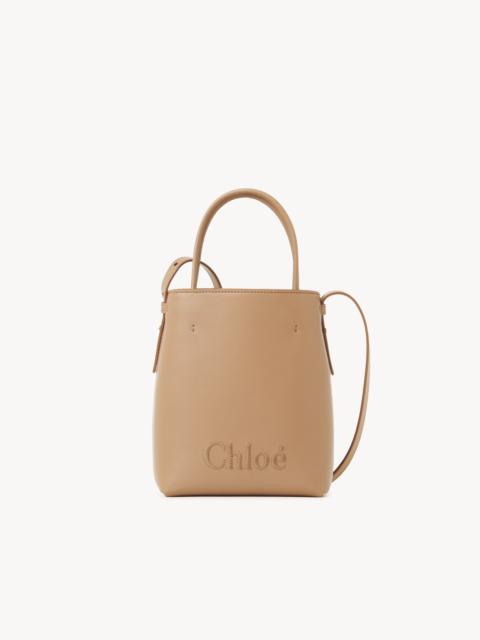 Chloé MICRO CHLOÉ SENSE TOTE BAG IN LEATHER