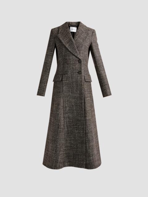 Erdem FIT AND FLARE DOUBLE BREASTED COAT