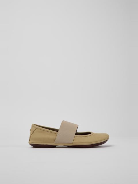 CAMPER Right Beige nubuck shoes for women