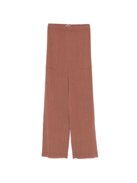 Hatching Pleats trousers