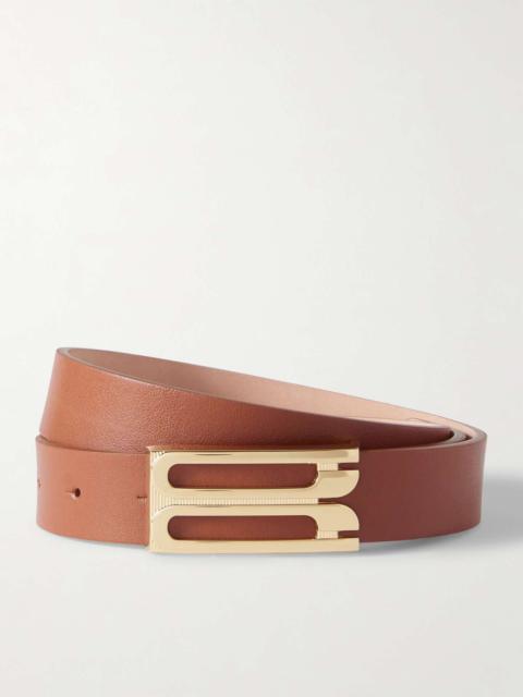 Frame leather belt Tan