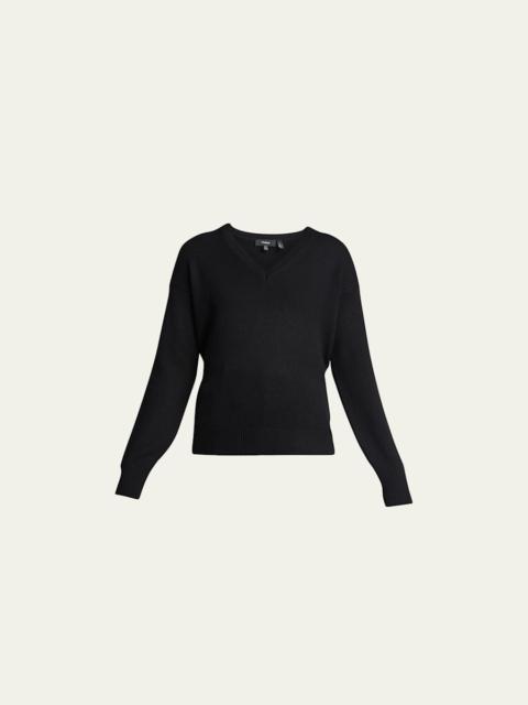 Theory V-Neck Easy Cashmere Pullover