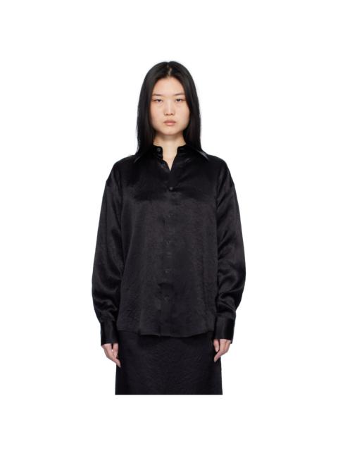 FILIPPA K Black Crinkle Shirt