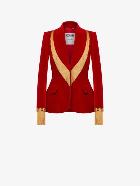 Moschino VELVET JACKET WITH FRINGING