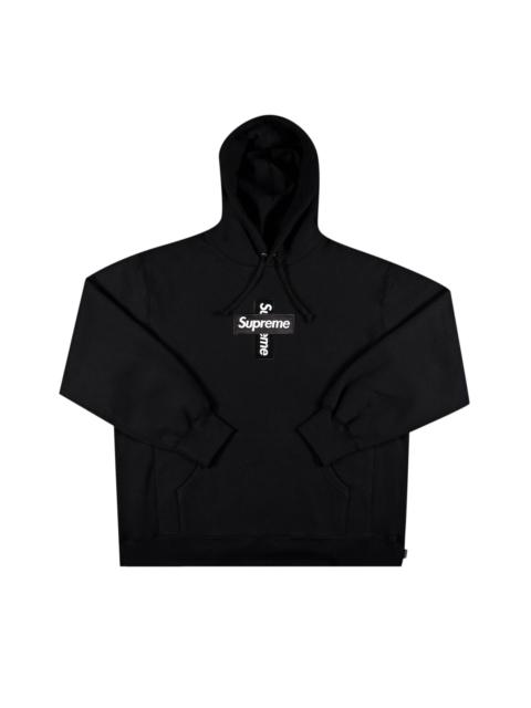 Supreme Cross Box Logo Hooded Sweatshirt 'Black'