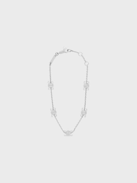 Triomphe Mini Triomphe Bracelet in Brass with Rhodium Finish