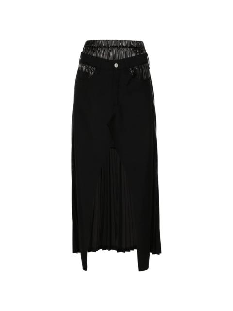 plissÃ© midi skirt