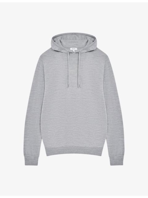 REISS Holland wool knit hoody