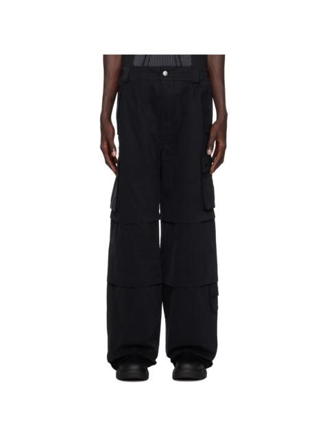 MISBHV Black Baggy Work Cargo Pants