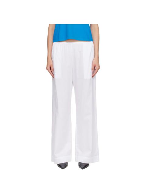 LESET White Yoko Pocket Trousers